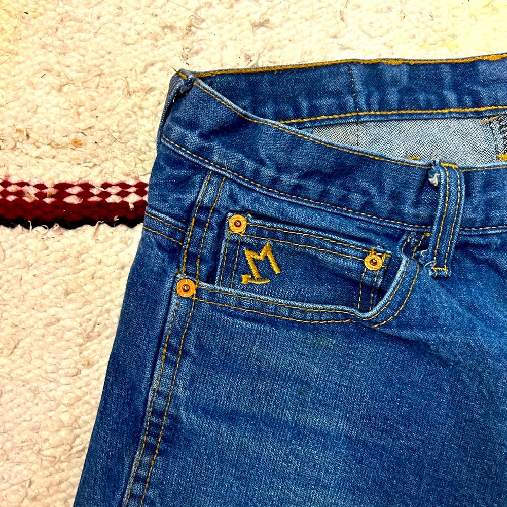 Branded men’s jeans.